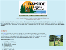 Tablet Screenshot of baysidecabins.com